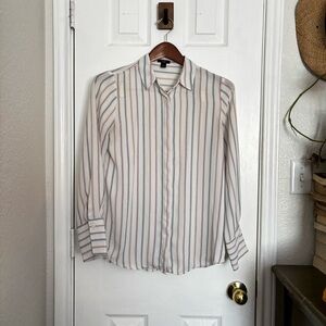 Striped Button-Up Blouse